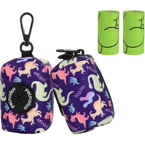 مرفق مقود لحمل أكياس فضلات الكلاب من بتموليكو، حقيبة بسحاب لموزع أكياس نفايات الكلاب، تناسب أي مقود للكلاب، تتضمن لفافة مجانية من أكياس الكلاب، وموزع أكياس فضلات الكلاب - عبوتان، بطبعة الفهد in Kuwait