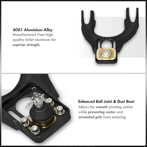 AJP Distributors JDM Steel Front Upper Adjustable Camber Control A Arm Suspension Correction Kit Compatible/Replacement For Civic Del Sol Integra DC2 1992 1993 1994 1995 1996 1997 1998 1999 2000 2001 in Saudi Arabia