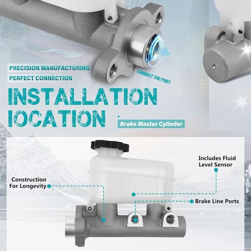 M630021 Brake Master Cylinder with Reservoir and Cap Fit for Chevy, GMC, Isuzu and Oldsmobile Vehicles - Blazer, Bravada 1998-2000, S10, Jimmy, Sonoma, Hombre 1998-1999 - Replaces 18026274 M630197 in Saudi Arabia