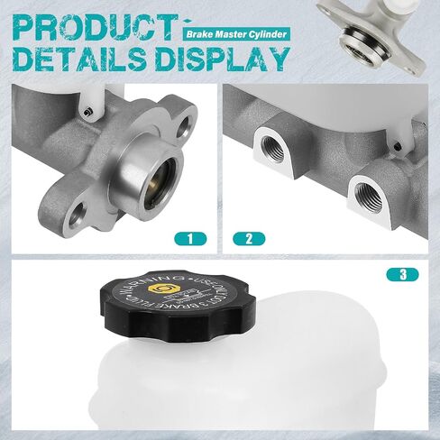 M630021 Brake Master Cylinder with Reservoir and Cap Fit for Chevy, GMC, Isuzu and Oldsmobile Vehicles - Blazer, Bravada 1998-2000, S10, Jimmy, Sonoma, Hombre 1998-1999 - Replaces 18026274 M630197 in Saudi Arabia