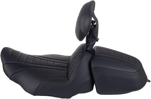 مقعد Road Glide لعام 2024، مقعد قياسي بمقعدين، مقعد راكب فائق التجوال مع مسند ظهر للسائق قابل للتعديل متوافق مع 2023.5+ CVO Road Glide، 2024-2025 Harley Touring Road Glide/Street Glide in Kuwait