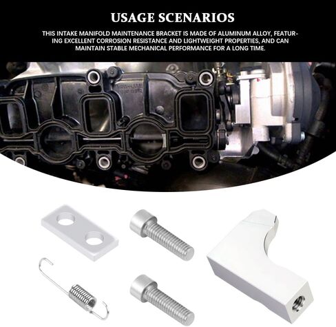 Car P2015 Seat Repair Bracket Kit, Car Engine Intake Manifold Repair Kit, Aluminum Alloy Intake Manifold Bracket, Auto Accessories for Audi Skoda, Replace OEM # 03L129711E 03L129711AG 03L129086 in Saudi Arabia