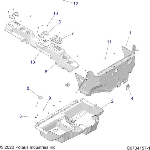 وحدة تحكم Polaris RZR، أمامية، أسود لامع، قطعة OEM الأصلية 5450887-070، الكمية 1 in Saudi Arabia