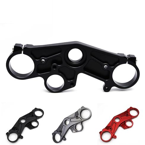 لـ Yamaha YZF R6 2008-2016 2015 2014 2013 2012 2011 2010 2009 CNC الألومنيوم خفض الثلاثي شجرة الواجهة الأمامية المشبك العلوي العلوي يمكن تطبيقه (أحمر) in Kuwait