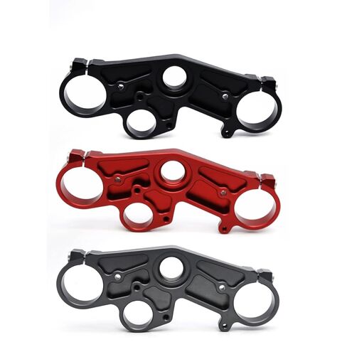 لـ Yamaha YZF R6 2008-2016 2015 2014 2013 2012 2011 2010 2009 CNC الألومنيوم خفض الثلاثي شجرة الواجهة الأمامية المشبك العلوي العلوي يمكن تطبيقه (أحمر) in Kuwait