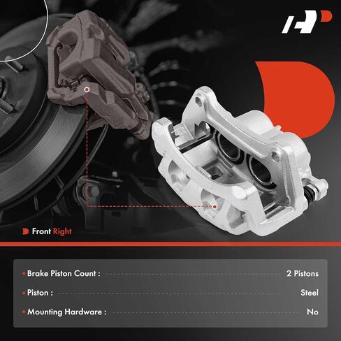 A-Premium Disc Brake Caliper Assembly with Bracket Compatible with Acura RDX 2019 2020 2021, 2.0L - Front Right Passenger Side in Saudi Arabia