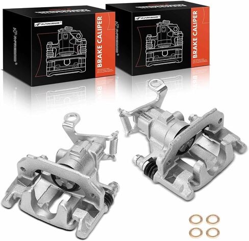 مجموعة فرجار قرص الفرامل الممتازة مع دعامة متوافقة مع Ford Focus 2000-2007 - السائق الخلفي وجانب الراكب، قطعتان in Saudi Arabia