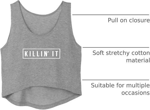 YITAN Women Graphic Sleeveless Tank Crop Top Teen Girls Cute Gym Tee Shirt in Kuwait