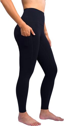 SIS QUEEN Leggings for Women 25" High Waisted Workout Yoga Pants with Pockets Tummy Control Soft Compression in Saudi Arabia
