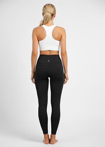SIS QUEEN Leggings for Women 25" High Waisted Workout Yoga Pants with Pockets Tummy Control Soft Compression in Saudi Arabia