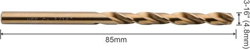 10 Pcs High Speed Steel Cobalt Drill Bit Set 2 Pcs of Each 1mm(3/64"), 1.5mm(1/16") 2mm(5/64") 2.5mm(3/32") 3mm(1/8") Jobber Length Twist M35 Metal Drill Bit For Stainless Steel And Hard Metal in Saudi Arabia