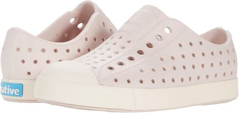 Native Shoes Kids Jefferson (طفل صغير/طفل كبير) - أحذية للأطفال - جزء علوي من مادة EVA - بطانة ونعل داخلي من مادة EVA وردي بارد/أبيض 12 Little Kid M in Kuwait
