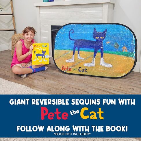 Meavia Reversible Sequins Wall Sensory Fun Toy W/ Shape Stencils & Travel Case, Jumbo Size 40 x 27 Inches in Kuwait
