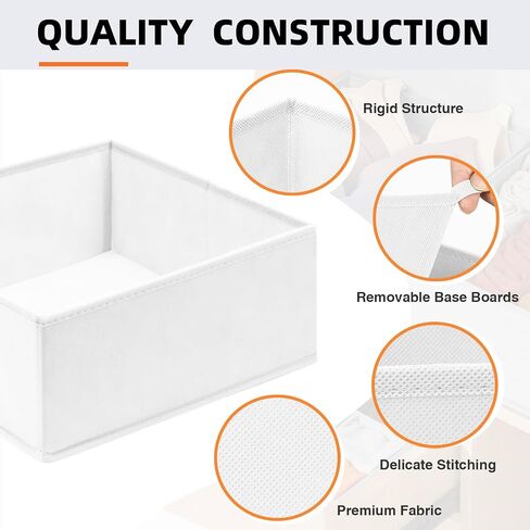 【FAMILY PACK】Drawer Organizer Clothes, 20 Pack Dresser Organizer Bins for Baby Clothes - Underwear Bra Sock Organizer - Fabric Closet Organization and Storage Dividers for Nursery Bedroom Dorm in Saudi Arabia