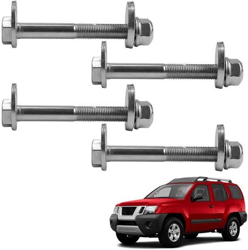 4 قطع من مسامير كاميرا محاذاة ذراع التحكم السفلي للعمود الأمامي متوافقة مع Nissan Xterra 2005-2015 Pathfinder 2005-2012 Frontier 2005-2021 Armada 2012-2015 استبدال 54580-7S000 545807S000 in Saudi Arabia