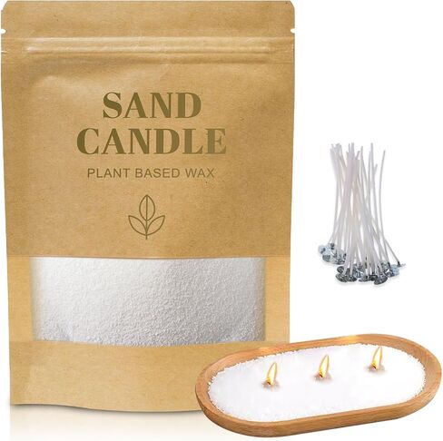 Candle Sand with Wicks, 1.1LB Pearled Candle, DIY Bead Powder Sand Wax Making kit Included 20 Pcs Wicks, Refillable, Non Toxic for Handmade, Wedding and Party Decorations (Lavender Forest) in Saudi Arabia