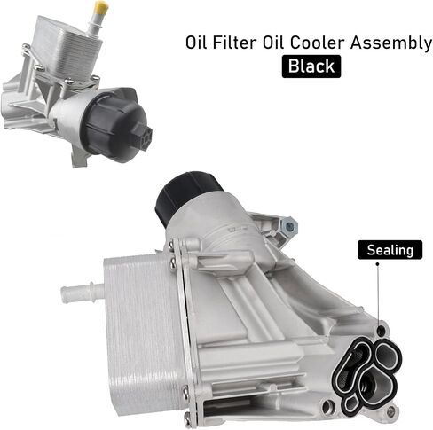 Aluminum Engine Oil Cooler and Oil Filter Housing Adapter Gaskets Sensor Fit for 2014-2019 Ram 1500 3.0l v6 turbo diesel engine 68229403AA,68531248AA,68624177AA in Saudi Arabia