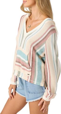 O'NEILL Womens Catamaran Long Sleeve Sweater, Khaki, L in Saudi Arabia