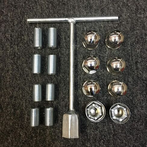 Set of 4 Wheel Simulators 19.5" Dually for 2005-2021 Ford F450 F550 10 Lug Stainless Steel Dually Simulators in Kuwait
