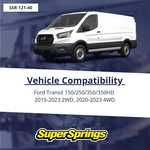 SuperSprings SSR-121-47 | SumoSprings Rear for Ford Transit 150|250|350, black in Saudi Arabia