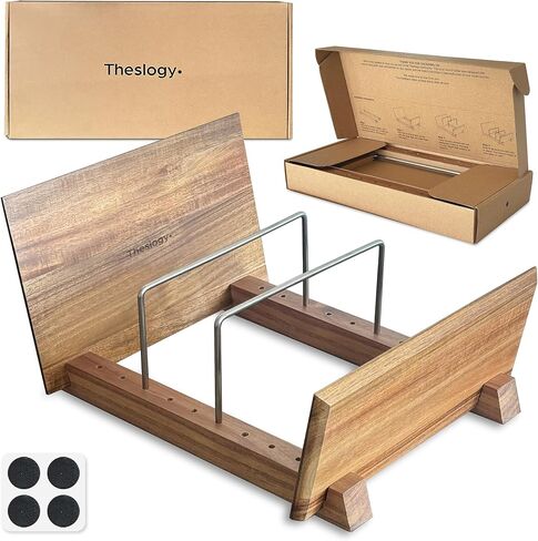 Vinyl Record Storage Holder - Solid Acacia Wood & Metal, Sturdy Record Storage for 50-70 Albums, Elegant Vinyl Holder in Saudi Arabia
