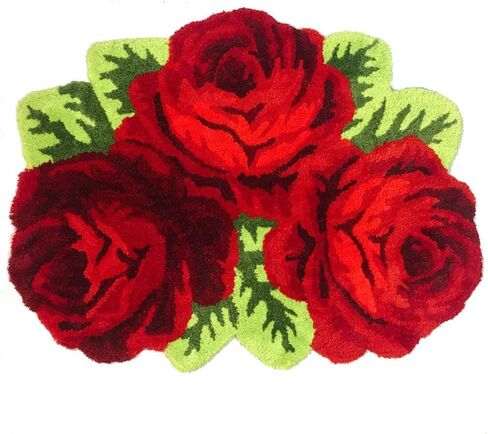 ABREEZE Shaggy Area Rug Soft Runner Carpet Plush Rose Rug Washable Bath Rug Runner Luxury Shaggy Carpets for Home, Nursery, Bed and Living Room,Bathroom,Kithchen in Saudi Arabia