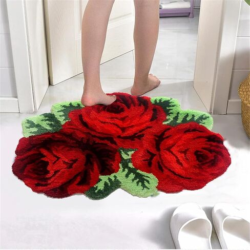 ABREEZE Shaggy Area Rug Soft Runner Carpet Plush Rose Rug Washable Bath Rug Runner Luxury Shaggy Carpets for Home, Nursery, Bed and Living Room,Bathroom,Kithchen in Saudi Arabia