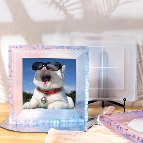 إطار الصورة قالب الراتنج إطار الصورة قالب من السيليكون قالب صب الايبوكسي المربع DIY بها بنفسك ديكور للطاولات المنزلية صناعة الحرف اليدوية in Kuwait