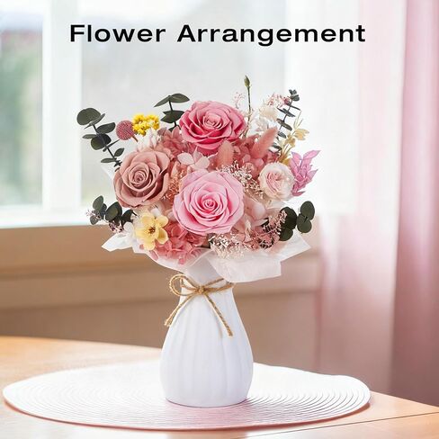 Vrioca Flowers for Delivery, Preserved Flowers Bouquets, Birthday Gifts for Women Mom in Saudi Arabia