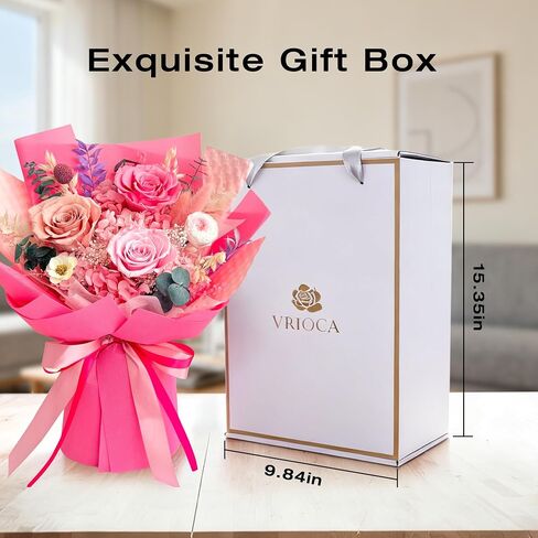 Vrioca Flowers for Delivery, Preserved Flowers Bouquets, Birthday Gifts for Women Mom in Saudi Arabia