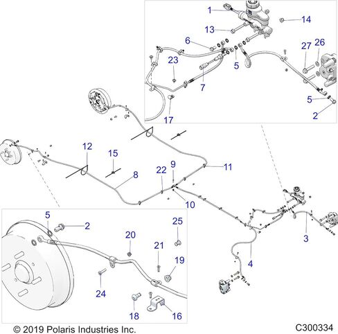 مجموعة غطاء خدمة الأسطوانة الرئيسية Polaris Ranger، قطعة OEM الأصلية 2204993، الكمية 1 in Kuwait
