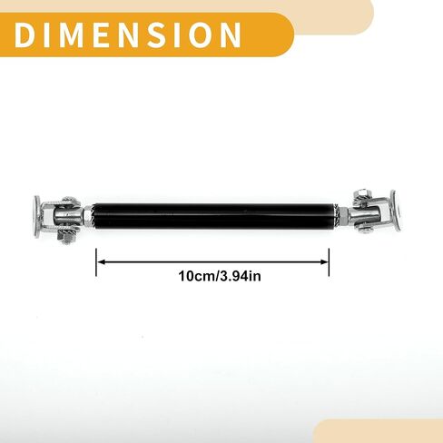 2pcs 10cm/3.94in Car Splitter Support Rods Adjustable Front Rear Bumper Lip Splitter Strut Rod Tie Support Bars Aluminum Alloy Black No Drilling Holes in Saudi Arabia