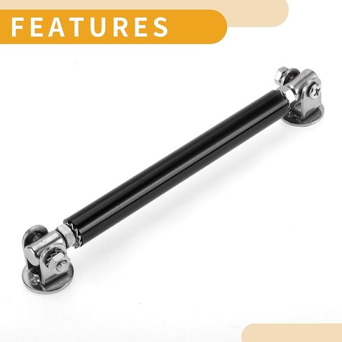 2pcs 10cm/3.94in Car Splitter Support Rods Adjustable Front Rear Bumper Lip Splitter Strut Rod Tie Support Bars Aluminum Alloy Black No Drilling Holes in Saudi Arabia