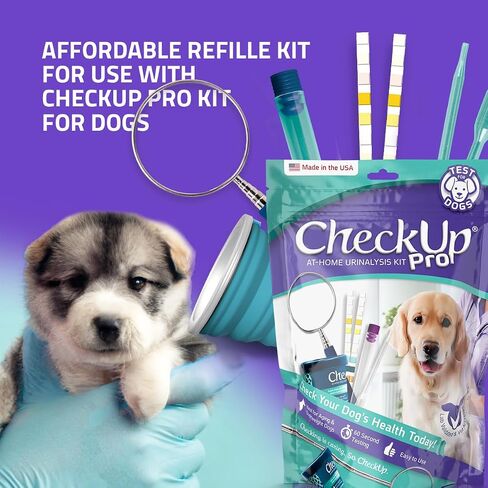 CheckUp P-Pole - Dog Urine Collection Pack - Telescopic Pole, Cups, Pipettes & Vials - A New Innovative, Do It Yourself Approach to Collect Your Dogs Urine at Home and Have it Ready for Testing in Kuwait