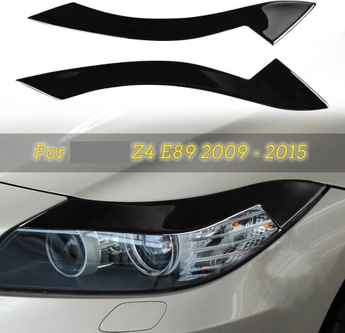 2pcs Gloss Black Car Headlight Eyebrows Eyelids for for BMW Z4 E89 2009 2010 2011 2012 2013 2014 2015 Body Kits Tuning Car Stickers Car Headlight HearLamp Eyelid Trim Cover in Saudi Arabia
