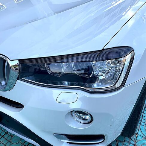 حواجب السيارة الأمامية لسيارة BMW X3 F25 X4 F26 2014-2017 غطاء حواجب السيارة الأمامي StripsA-أسود لامع in Saudi Arabia