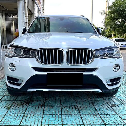 حواجب السيارة الأمامية لسيارة BMW X3 F25 X4 F26 2014-2017 غطاء حواجب السيارة الأمامي StripsA-أسود لامع in Saudi Arabia