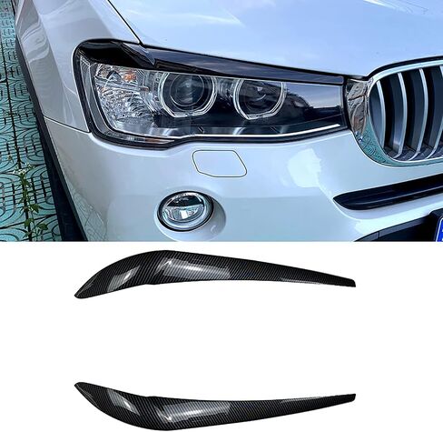 حواجب السيارة الأمامية لسيارة BMW X3 F25 X4 F26 2014-2017 غطاء حواجب السيارة الأمامي StripsA-أسود لامع in Saudi Arabia