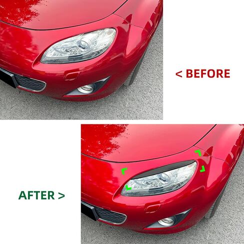 غطاء حواجب المصباح الأمامي لمازدا MX-5 NC Miata 2009-2015 أسود in Kuwait