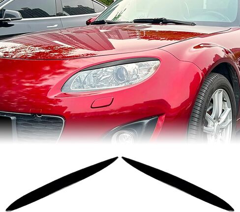 غطاء حواجب المصباح الأمامي لمازدا MX-5 NC Miata 2009-2015 أسود in Kuwait