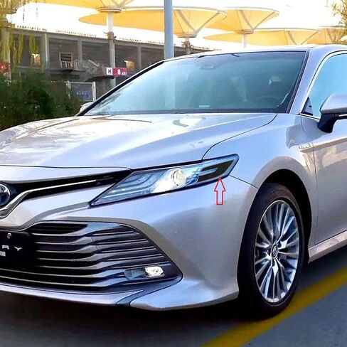 x xotic tech Front Headlight Eyelid Edge Real Carbon Fiber Sporty Racing Frame Decal Trim Compatible with Toyota Camry 2018-2020 in Saudi Arabia