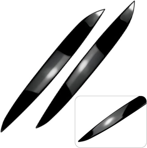 MACHSWON 2 Pcs ABS Headight Eyebrow Stickers Left+Right Bezel Trim, Headlight Eyebrows Eyelids Trim Cover, Compatible with Volkswagen Golf MK4 1997-2003 (Glossy Black) in Saudi Arabia