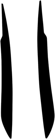 Glossy Black Front Headlight Eyebrows, Pair Headlight Eyelid Headlamp Eyebrow Strip Trim, Compatible with Audi A4 B7 S4 2006-2007 in Saudi Arabia