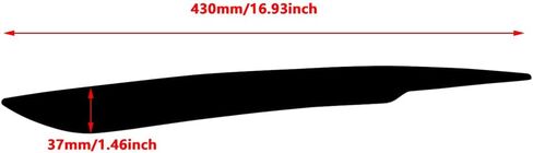 Glossy Black Front Headlight Eyebrows, Pair Headlight Eyelid Headlamp Eyebrow Strip Trim, Compatible with Audi A4 B7 S4 2006-2007 in Saudi Arabia