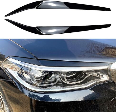 غطاء أمامي لجفن الحاجب باللون الأسود من ألياف الكربون لسيارة BMW 5 Series G30 G31 G38 F90 M5 525i 530i 540i 2017-2021 in Kuwait