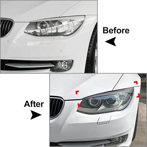 Cnswee6 المصباح الحاجب مصباح غطاء العين غطاء الكسوة ABS لامع أسود لسيارات BMW 3 Series E92 E93 LCI كوبيه 2010-2012 in Saudi Arabia