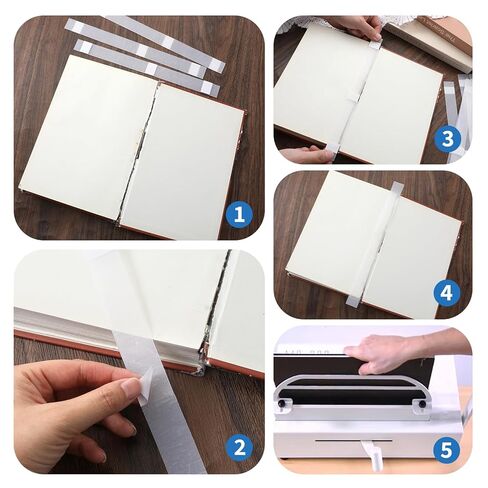 50 قطعة من شرائط الصمغ مع دعامة شبكية، 0.98 بوصة/25 مم شرائط صمغ لاصقة تذوب بالحرارة، شريط ربط لإصلاح تجليد الكتب بسعة 86-100 ورقة in Kuwait