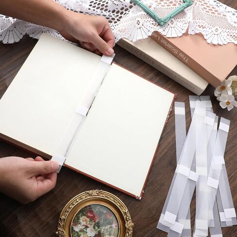 50 قطعة من شرائط الصمغ مع دعامة شبكية، 0.98 بوصة/25 مم شرائط صمغ لاصقة تذوب بالحرارة، شريط ربط لإصلاح تجليد الكتب بسعة 86-100 ورقة in Kuwait