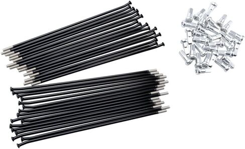 Tusk Motorcycle Spoke Kit - Rear 18" Black Spoke/Silver Nipple For KTM 300 XC 2006-2019 in Saudi Arabia