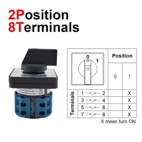 كهربائي 2/3/4 موقف 8 محطات مفتاح تحويل الكاميرا الدوارة 500 فولت 20A LW28-20(4P 8T 0123) in Kuwait
